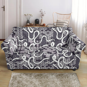 Snake Gray Pattern Loveseat Couch Slipcover