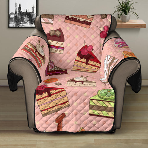 Cake Pattern Pokka dot Background Recliner Cover Protector