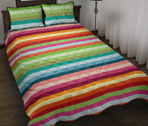 Rainbow Pattern Quilt Bed Set