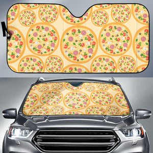 Pizza Theme Pattern Car Sun Shade