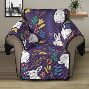 Rabbit Leaves Pattern Recliner Cover Protector