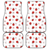 Ladybug Pattern Print Design 04 Front and Back Car Mats