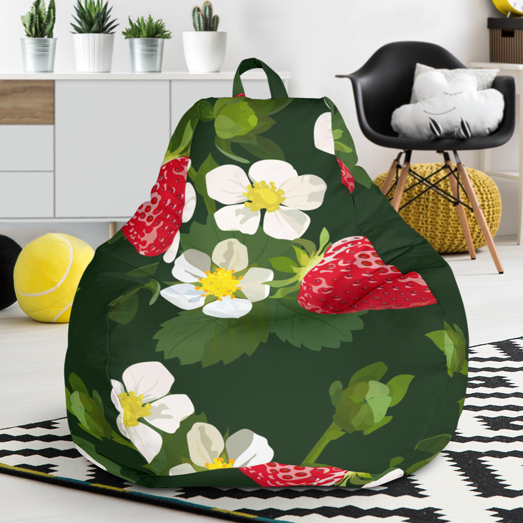 Strawberry Pattern Background Bean Bag Cover