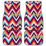 Zigzag Chevron Pattern Background Front and Back Car Mats