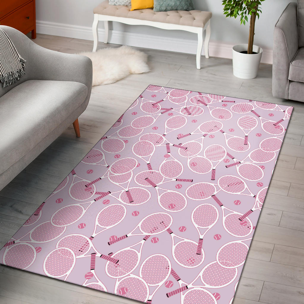 Tennis Pattern Print Design 02 Area Rug