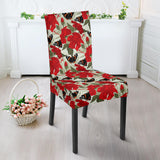 Hibiscus Pattern Print Design 04 Dining Chair Slipcover