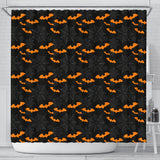 Cobweb Spider Web Bat Pattern Shower Curtain Fulfilled In US