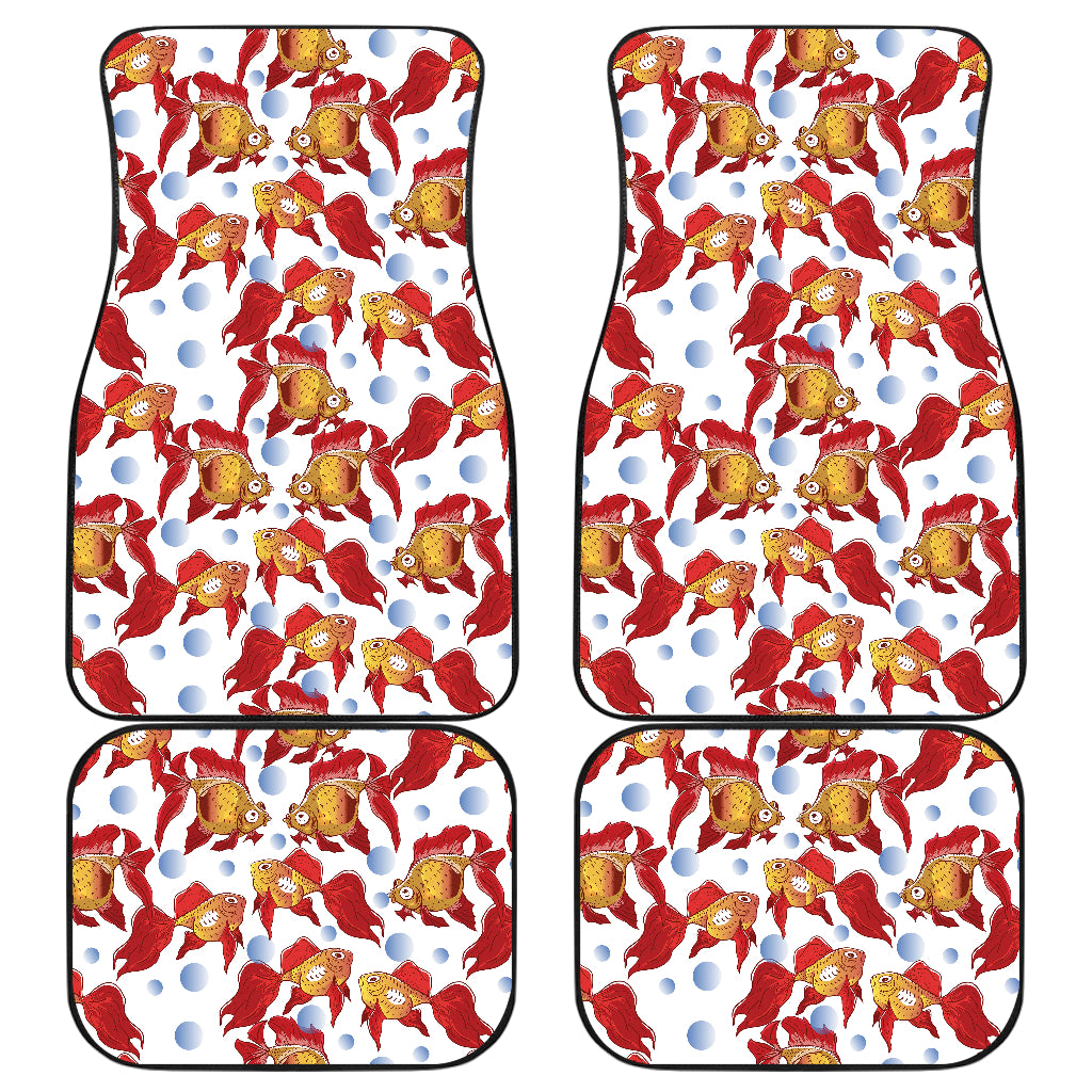 Goldfish Pattern Print Design 02 Front and Back Car Mats