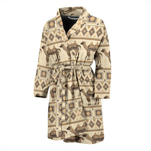 Traditional Camel Pattern Ethnic Motifs Men Bathrobe