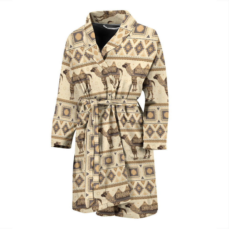 Traditional Camel Pattern Ethnic Motifs Men Bathrobe