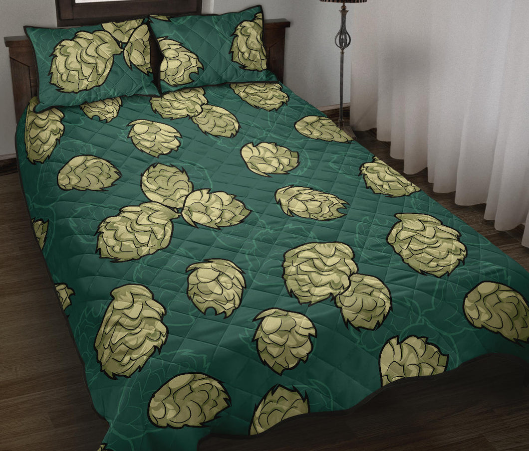 Hop Pattern Background Quilt Bed Set