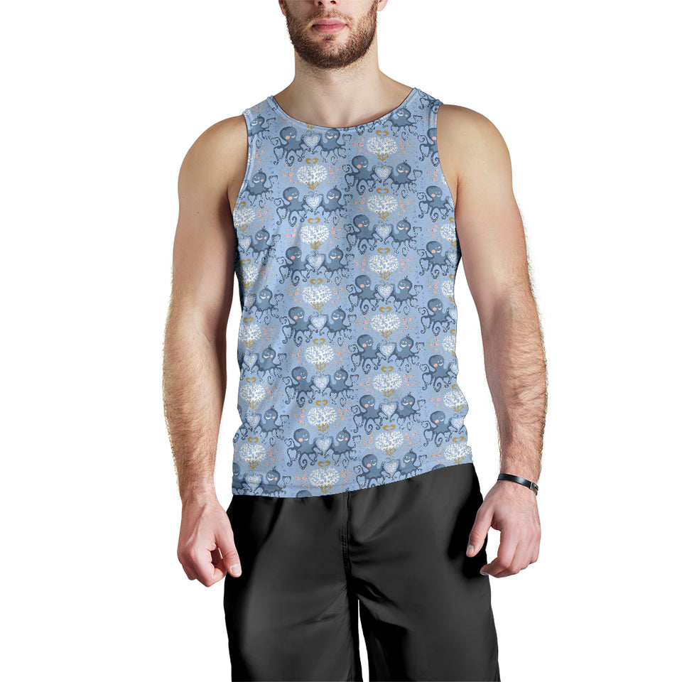 Octopus Heart Pattern Men Tank Top