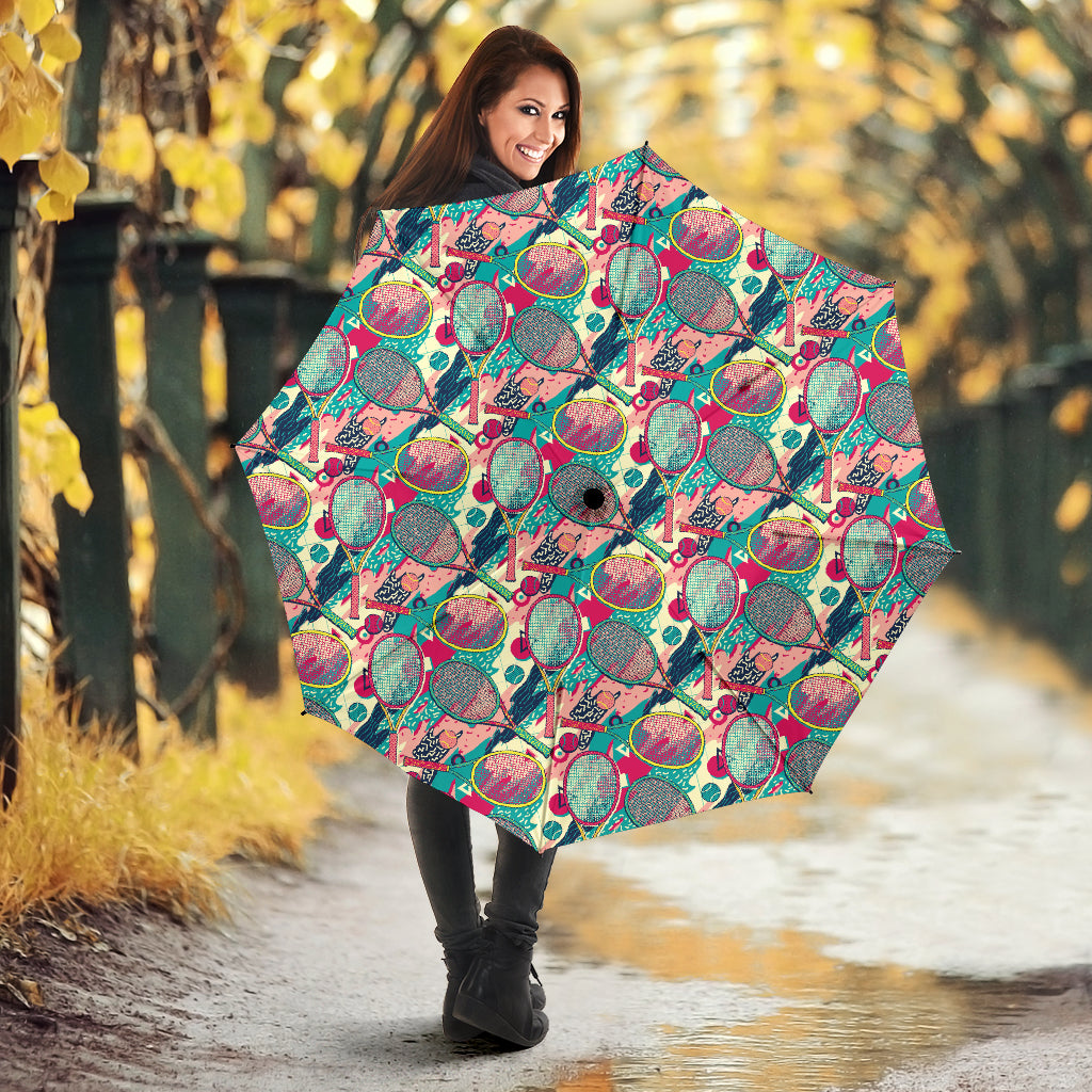 Tennis Pattern Print Design 01 Umbrella