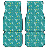 Swordfish Pattern Print Design 04 Front and Back Car Mats