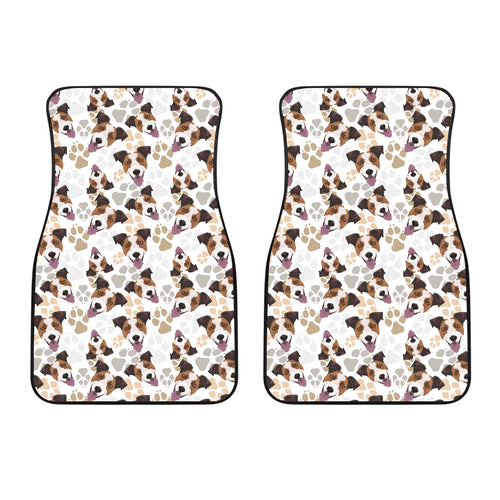 Jack Russel Pattern Print Design 05 Front Car Mats