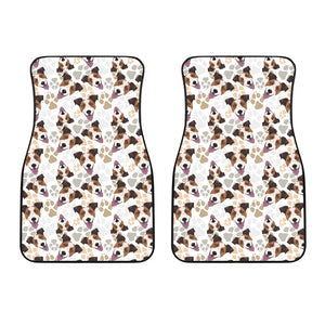 Jack Russel Pattern Print Design 05 Front Car Mats