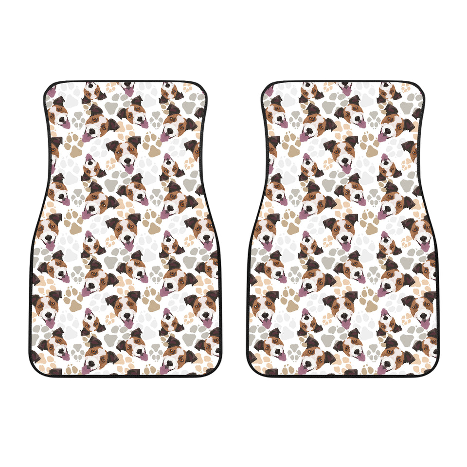 Jack Russel Pattern Print Design 05 Front Car Mats