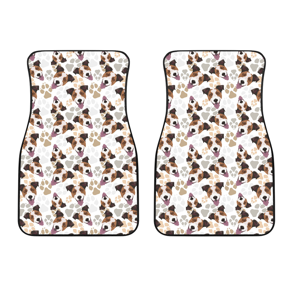 Jack Russel Pattern Print Design 05 Front Car Mats