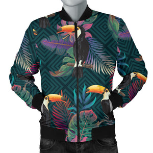 Toucan Pattern Men Bomber Jacket