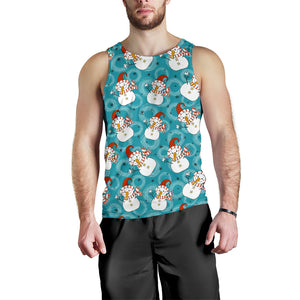 Snowman Chirstmas Pattern Men Tank Top