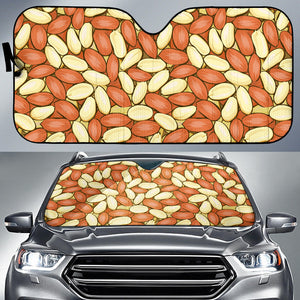 Peanut Pattern Background Car Sun Shade