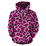 Pink Leopard Skin texture Pattern Men Women Pullover Hoodie