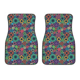 Gear Pattern Print Design 02 Front Car Mats