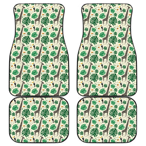 Giraffe Pattern Print Design 02 Front and Back Car Mats