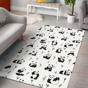 Panda Pattern Background Area Rug