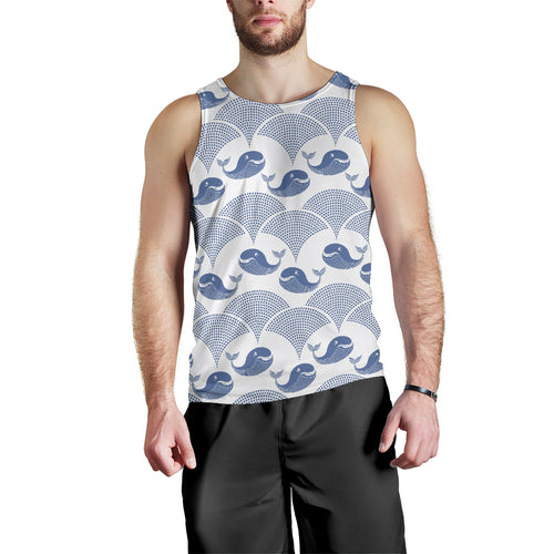 Whale Pattern Men Tank Top