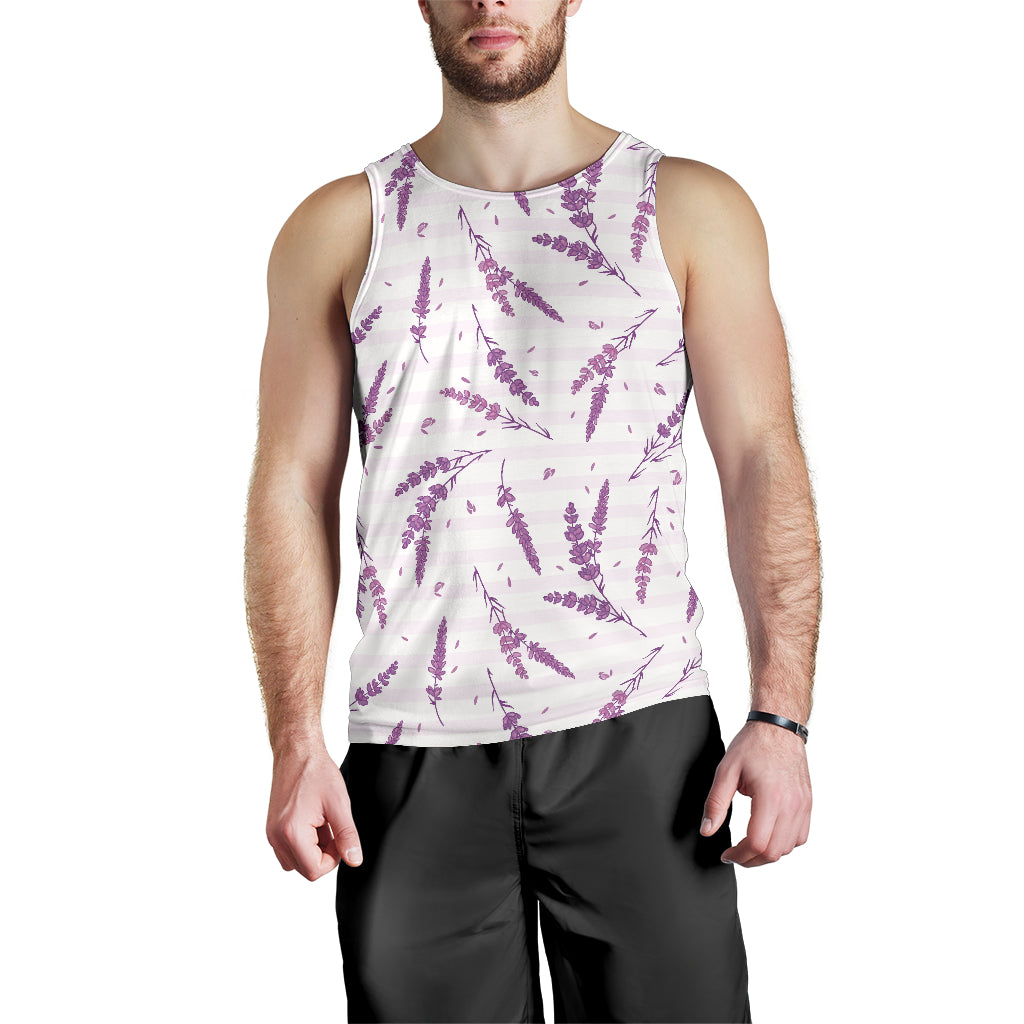 Lavender Pattern Stripe Background Men Tank Top