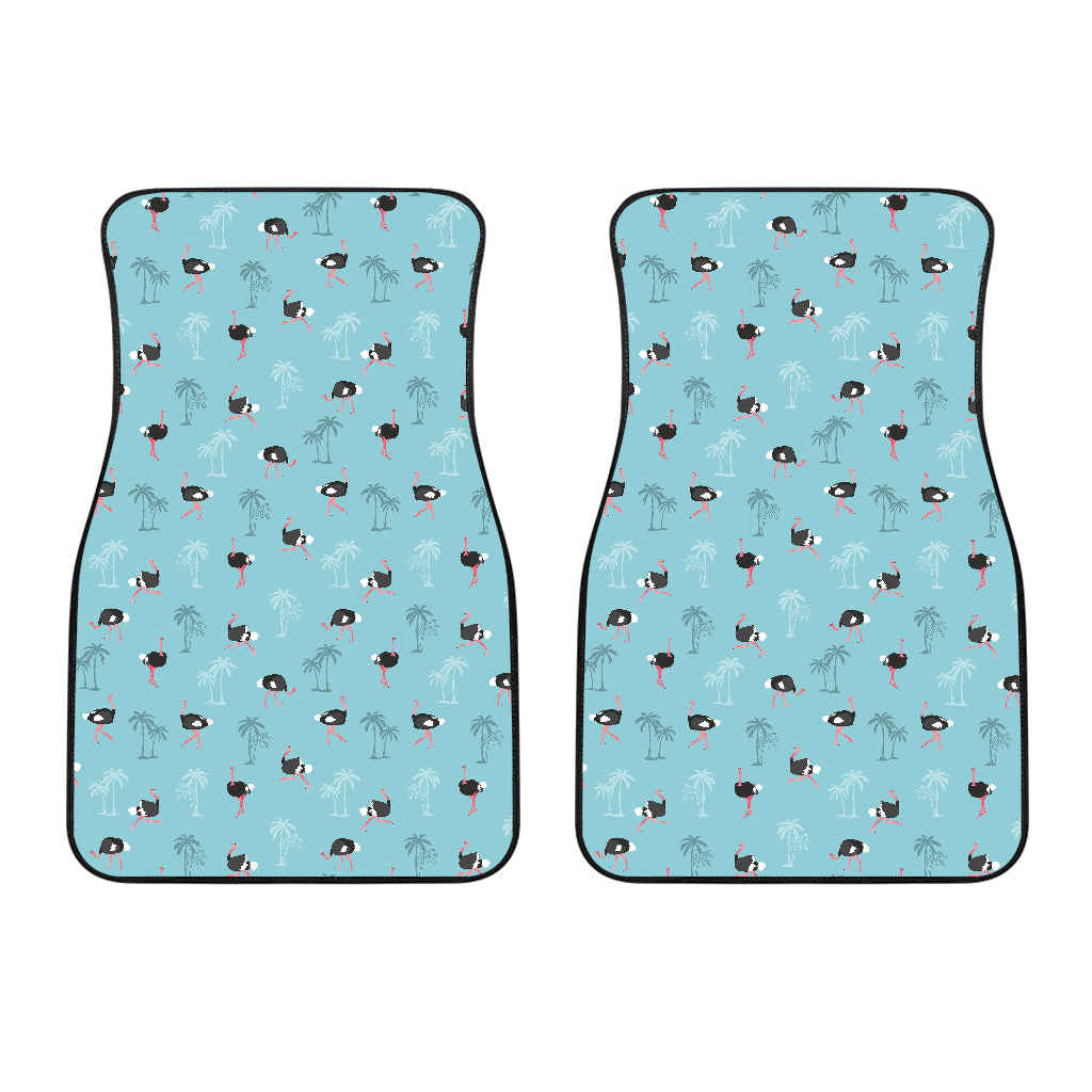 Ostrich Pattern Print Design 05 Front Car Mats