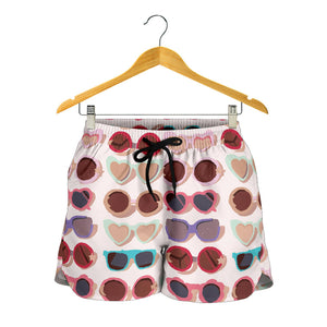 Sun Glasses Pattern Print Design 04 Women Shorts