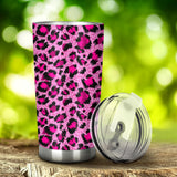 Pink Leopard Skin texture Pattern Tumbler