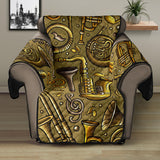 Saxophone Gold Pattern Recliner Cover Protector