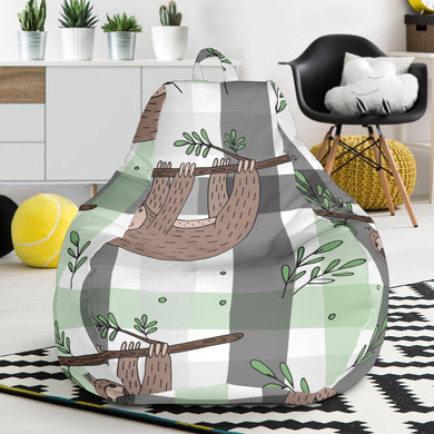 Sloth Pattern Stripe Background Bean Bag Cover