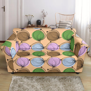 Onion Pattern Loveseat Couch Slipcover