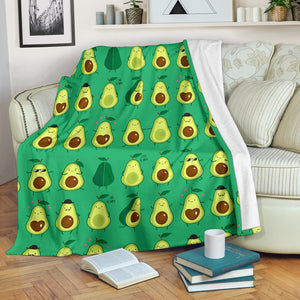 Cute Avocado Pattern Premium Blanket