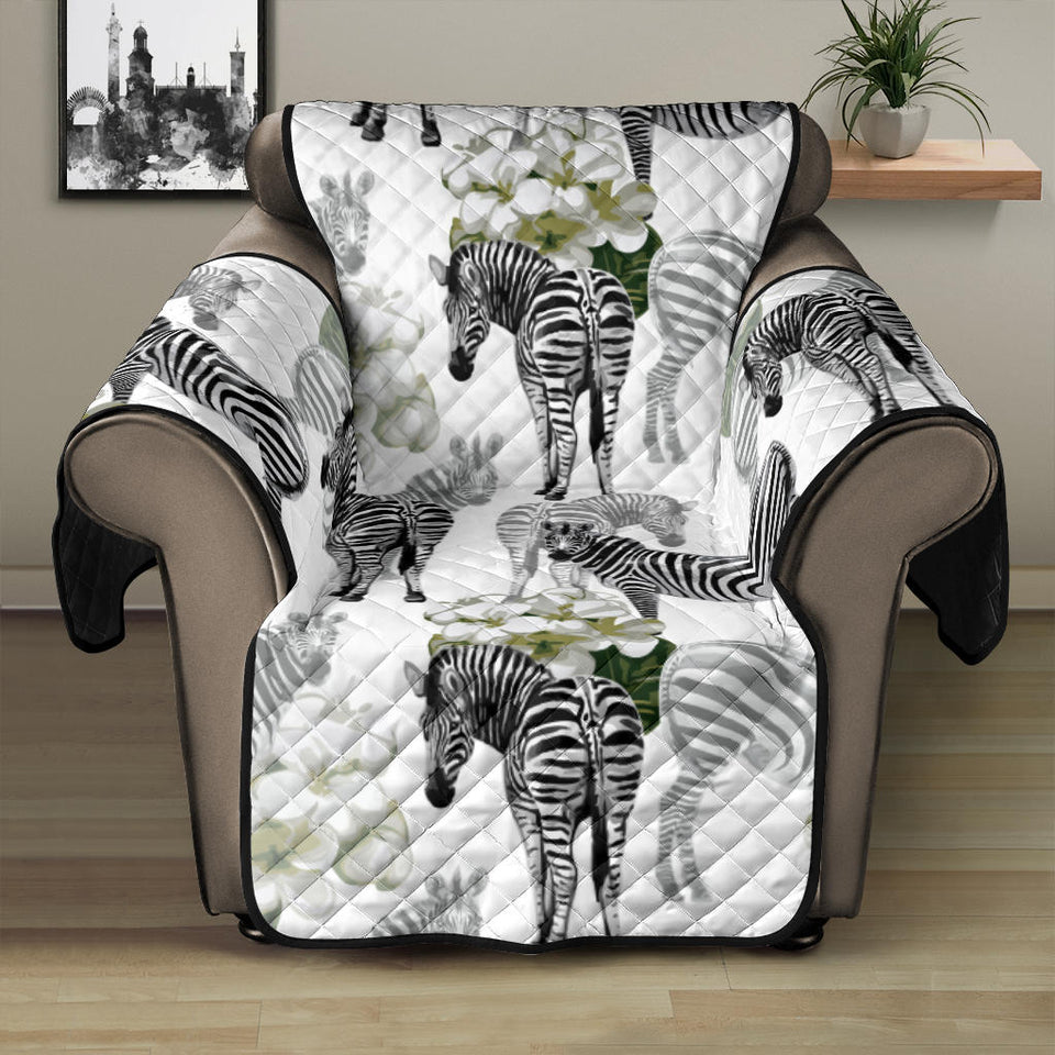 Zebra Pattern Recliner Cover Protector