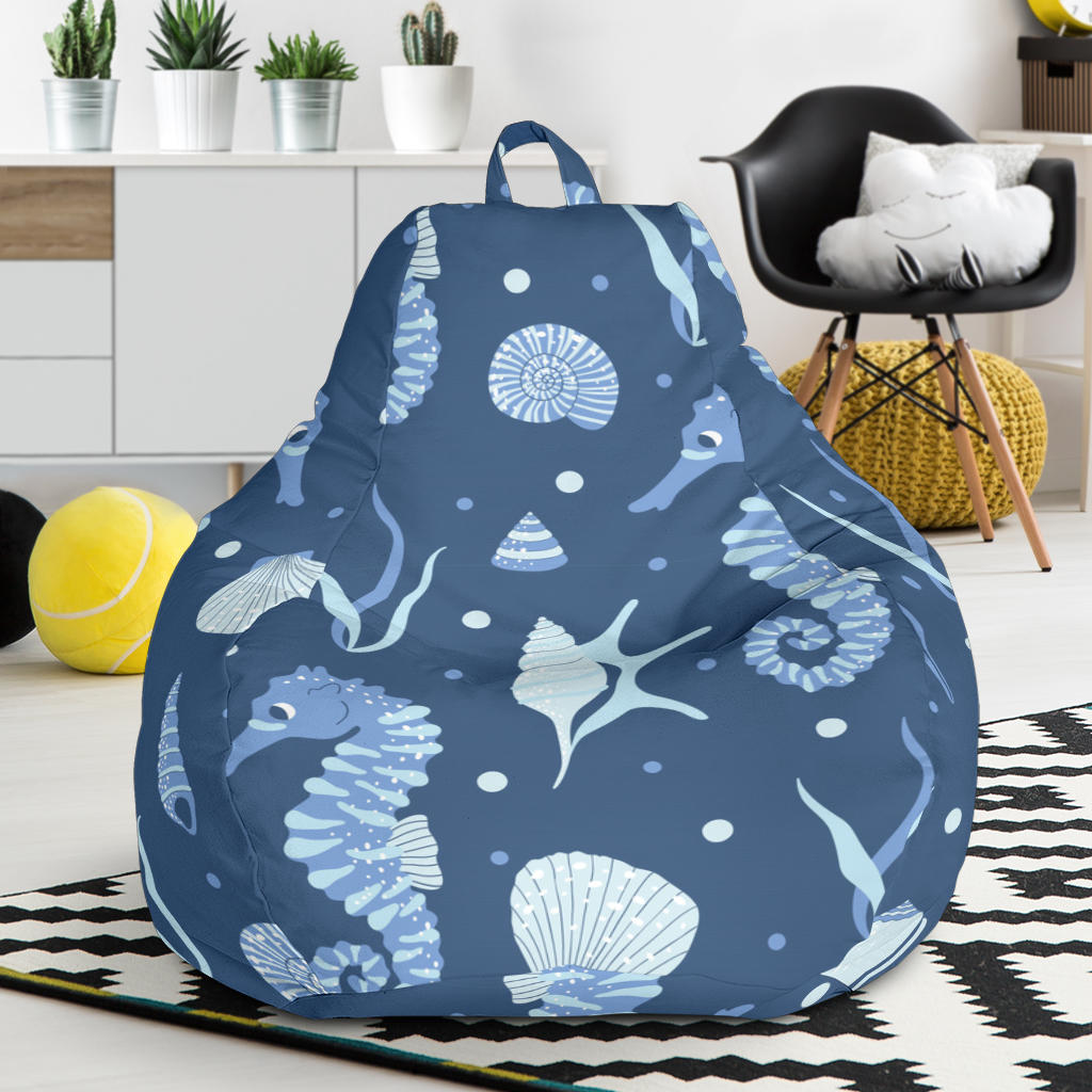 Seahorse Shell Pattern Bean Bag Cover