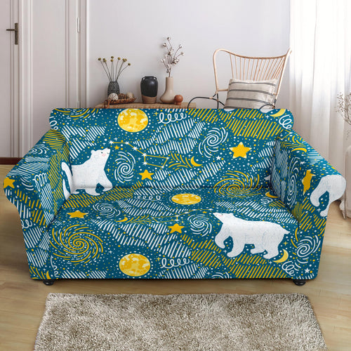 Polar Bear Pattern Loveseat Couch Slipcover