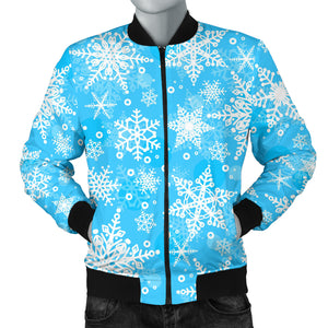 Snowflake Pattern Men Bomber Jacket