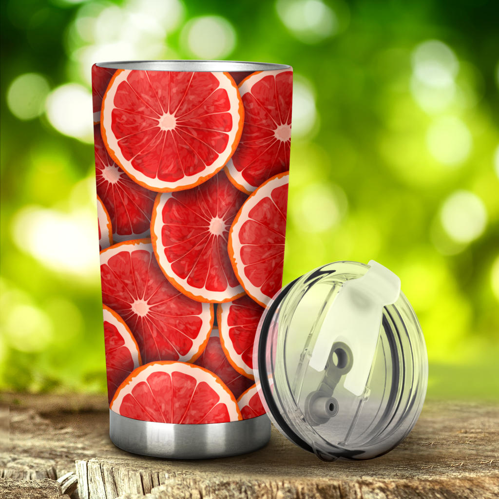 Sliced Grapefruit Pattern Background Tumbler