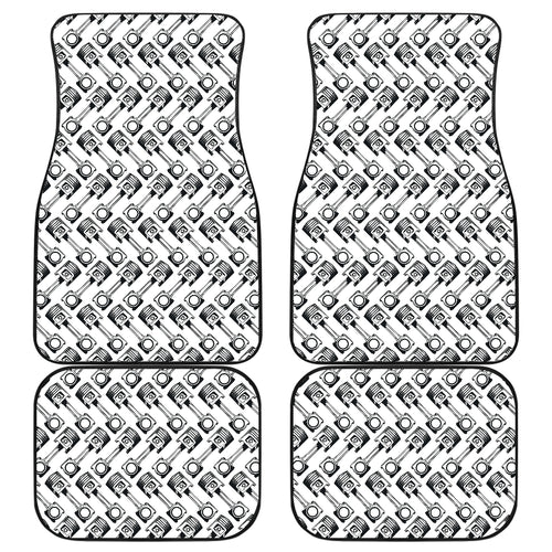 Engine Piston Pattern Print Design 03 Front and Back Car Mats