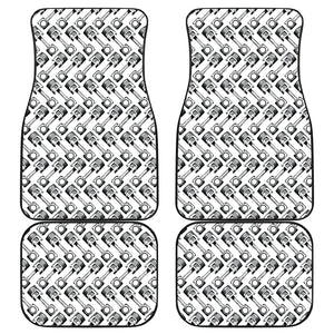 Engine Piston Pattern Print Design 03 Front and Back Car Mats