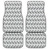 Engine Piston Pattern Print Design 03 Front and Back Car Mats