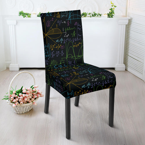 Math Pattern Print Design 04 Dining Chair Slipcover