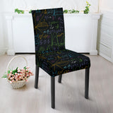 Math Pattern Print Design 04 Dining Chair Slipcover