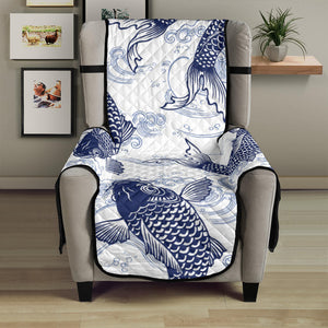 Koi Fish Carp Fish Pattern Chair Cover Protector