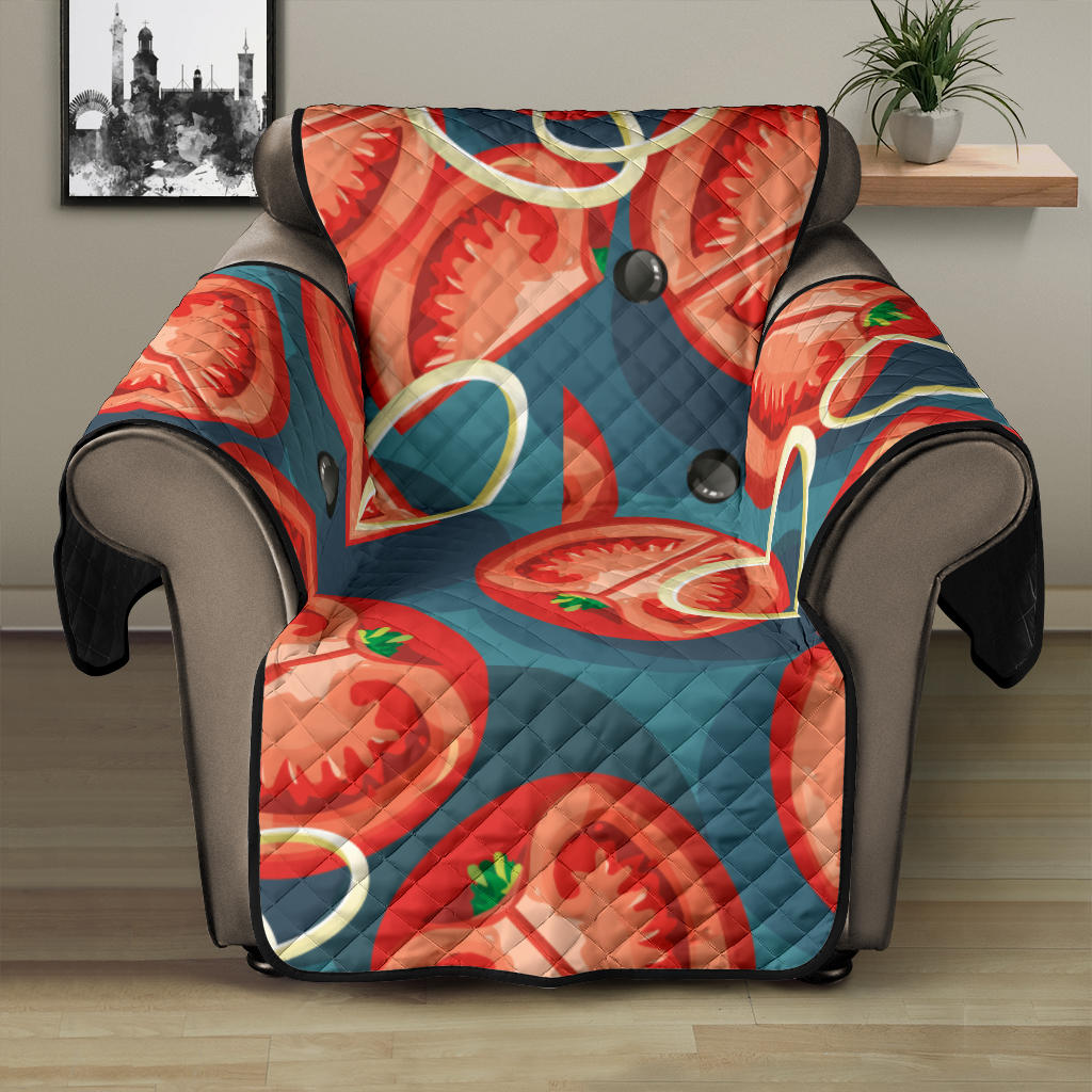 Tomato Pattern Background Recliner Cover Protector